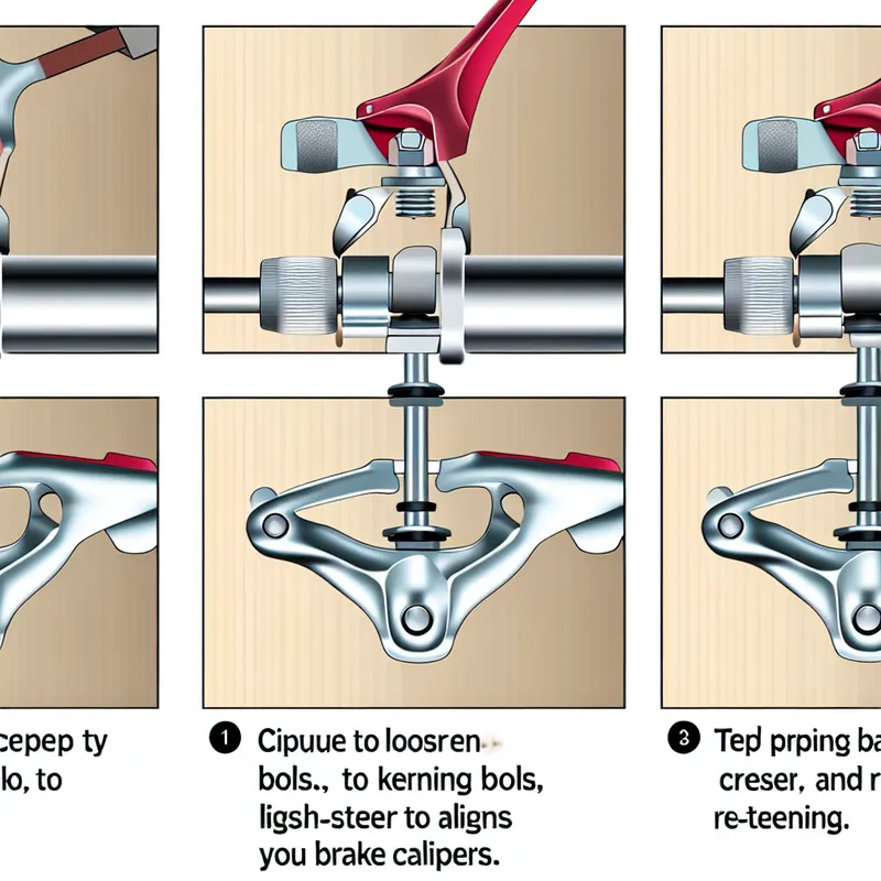 Guide for aligning Shimano brake calipers for effective alignment.