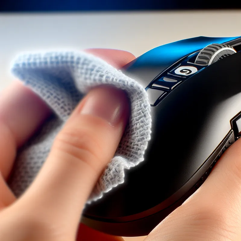 Cleaning Hyper X mouse sensor with microfiber cloth to fix functionality.