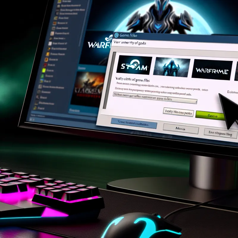 Verifying game file integrity on Steam for Warframe fixes.