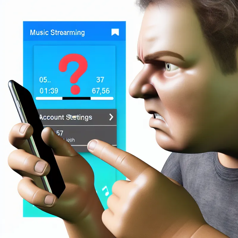 Frustrated user adjusting Amazon Music settings due to account issues.