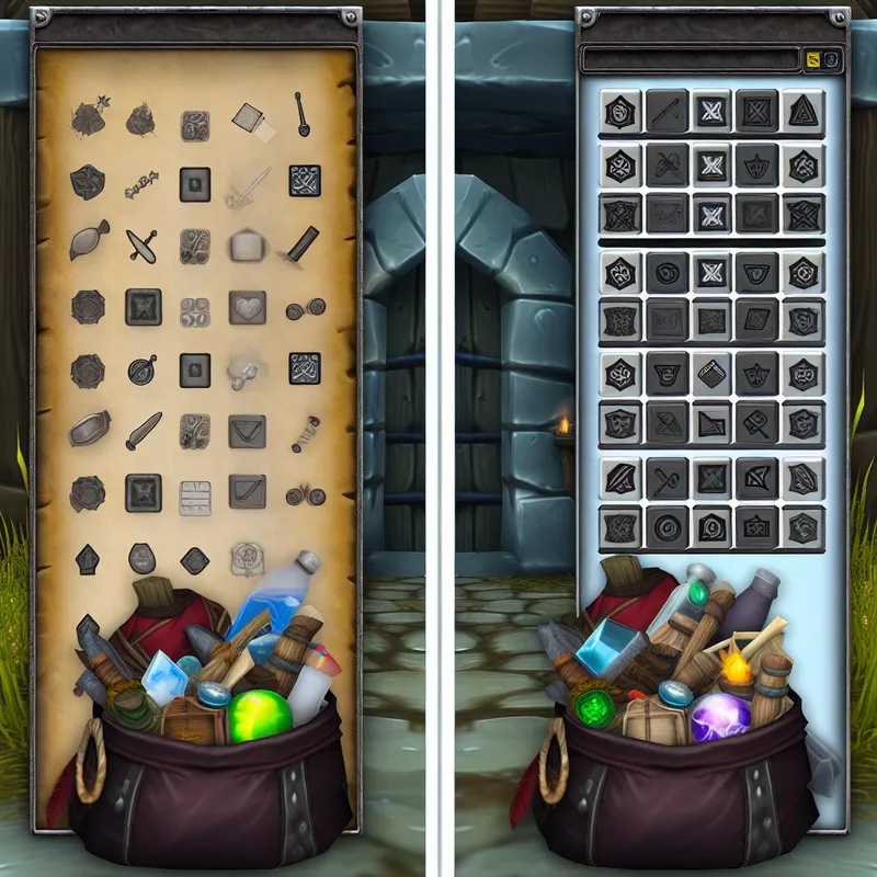 Bagnon addon's effect on better inventory management in Warcraft.