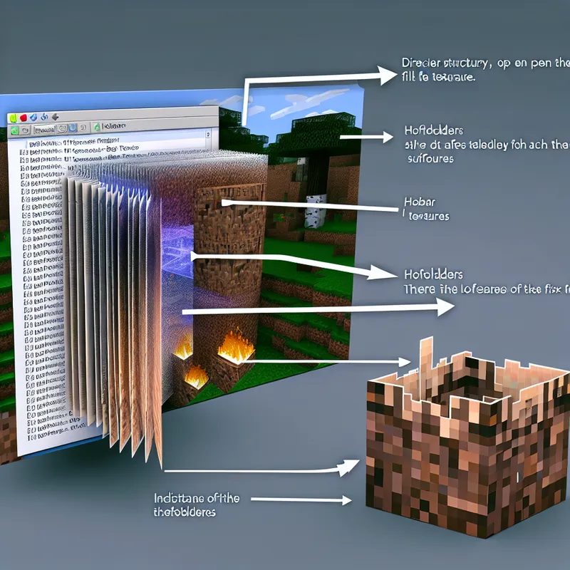 Visual guide to Minecraft texture pack folder and file structure.