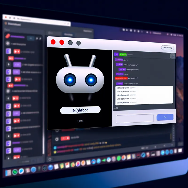 Streaming interface showcasing configured Nightbot followage setups and command usage in chat.