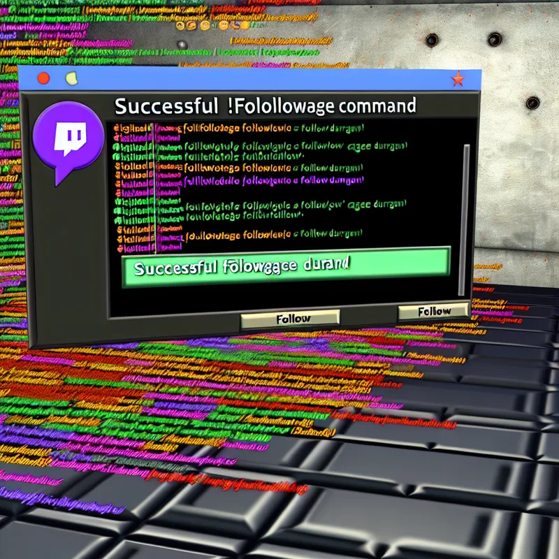 Twitch chat displaying a working Nightbot followage command response.