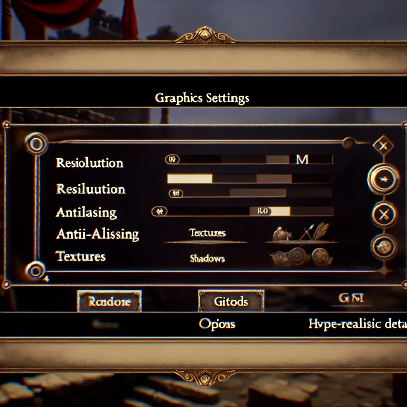 Game settings menu in Ryse: Son of Rome showing graphics options to fix FPS issues.