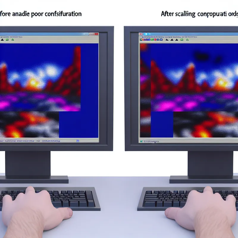Visual improvements in DOSBox after resize tweaks.